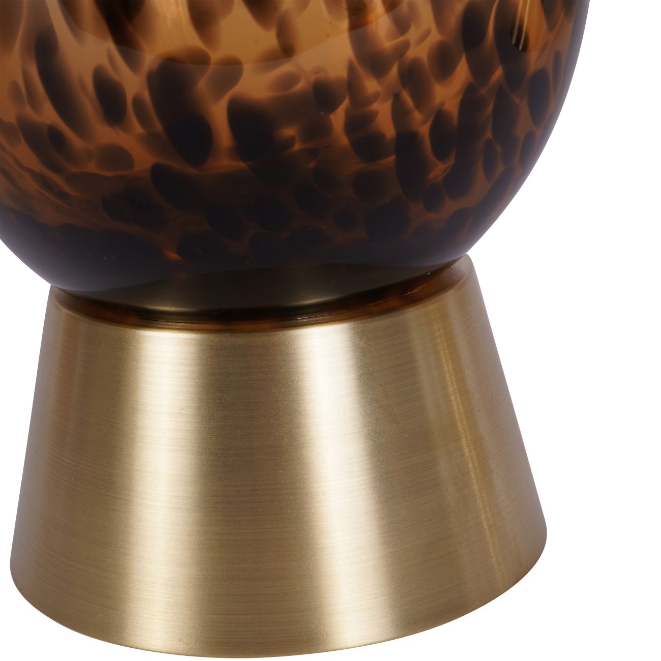 Savanna Glass Vase with Brass Base Medium